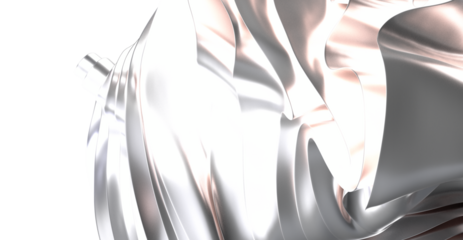 Elegant silver fabric folds, perfect for luxury or fashion backgrounds. High-resolution image.