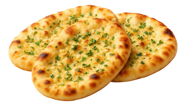 Bamboo board with a scattered arrangement of flatbreads, breadsticks, and spice packets in alternating patterns - Powered by Adobe