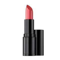 Obraz premium Photorealistic modern lipstick in a matte black case, isolated on the transparent background