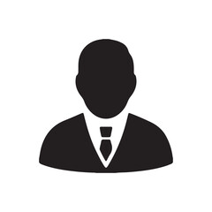 Businessman Icon in Suit and Tie