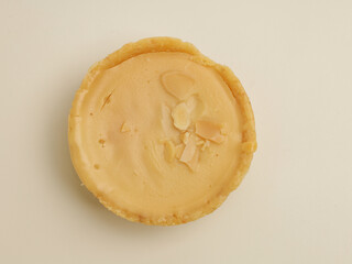 Cheese pie on white background