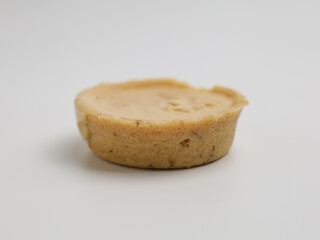 Cheese pie on white background