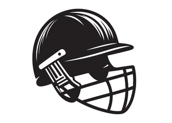 cricket helmet logo silhouette vector design, helmet vector logo silhouette illustration, cricket helmet silhouette vector, cricket helmet logo vector silhouette on white background