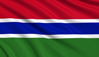 Fototapeta premium Waving Flag of Gambia