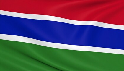 Waving Flag of Gambia