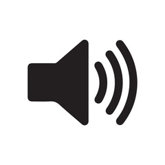 Speaker Icon with Sound Waves for Audio and Volume