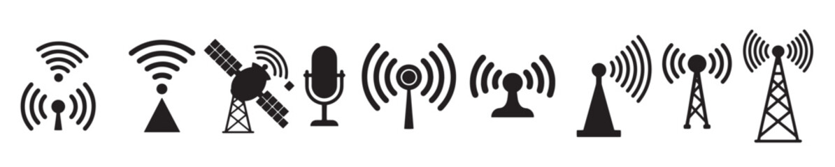 High resolution tec signal icons divers collection