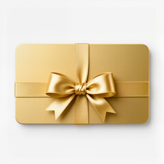 Elegant golden gift box with satin ribbon for special occasions