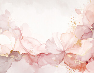 水彩で描いた花びらの模様の背景