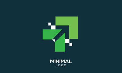 Minimal upward arrows, success logo, growth logo