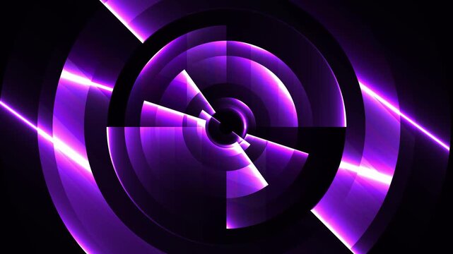 bright purple colors 4k motion graphics video on black background animation
