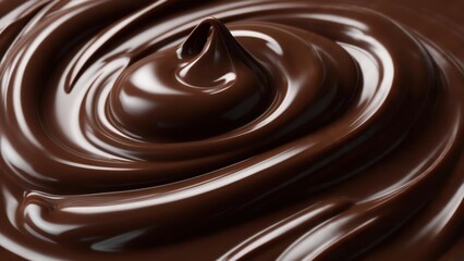 Melted chocolate swirls