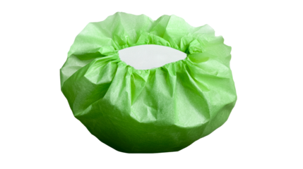 Green paper bowl cover for food storage and presentation
