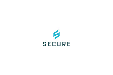 Letter S modern green color minimalistic logo 