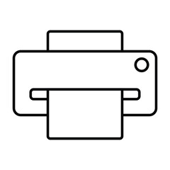Printer icon isolated on a white background. Vector illustration.