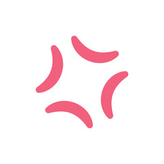 Illustration of Anger Symbol:  Pink Graphic Design Element for Websites, Apps, and Presentations vector