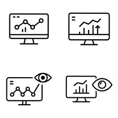 Data Monitoring Icon – Analytics and Real-Time Tracking Symbol