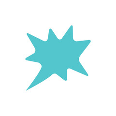 Illustration of Cyan Starburst Shape: Abstract Design Element for Branding & Websites vector