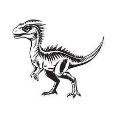 Vector illustration of Tyrannosaurus Rex (T-Rex), one of the most iconic dinosaurs, in an attractive and detailed design style isolated on a white background