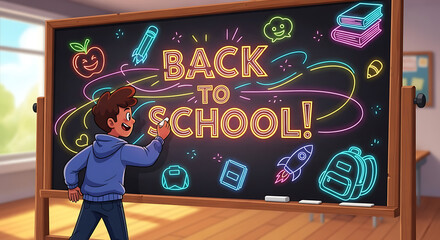 back to school chalk on blackboard background editable text effect, Welcome Back to school decorated lettering sign. Colorful textured text isolated on white background. Design element for leaflets,