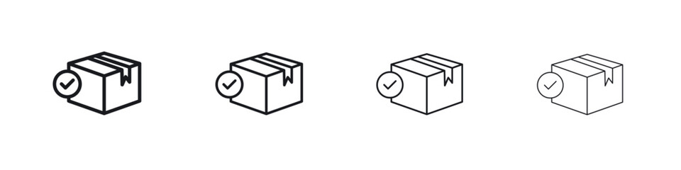 Order receive icon. minimal strokes lines for web designs