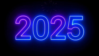 Neon New Year's display