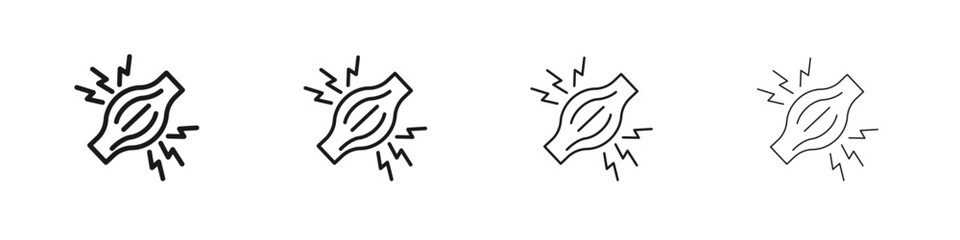 Obraz premium Myalgia icon. minimal strokes lines for web designs