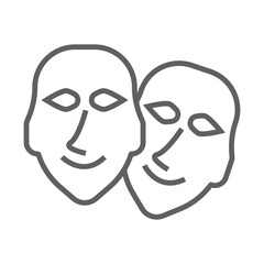 Theater Mask Icon Design