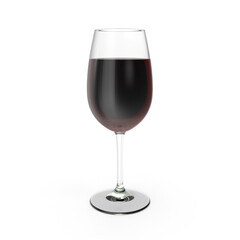 Glass of Red Wine Isolated on Transparent Background