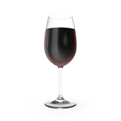 Glass of Red Wine Isolated on Transparent Background