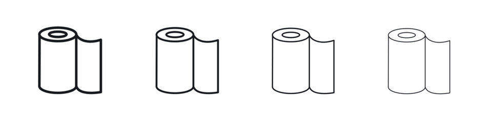 foil roll icon. minimal strokes lines for web designs