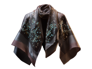 Interactive Smart Hijab with LED Patterns, isolated on a transparent background