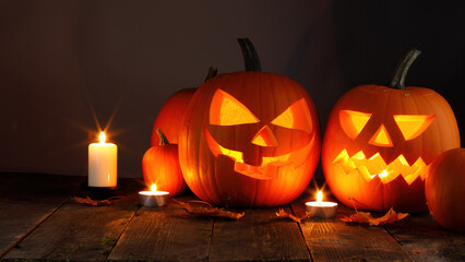 Halloween Decor Visuals: Glowing Pumpkins for Party and Home Design Systems