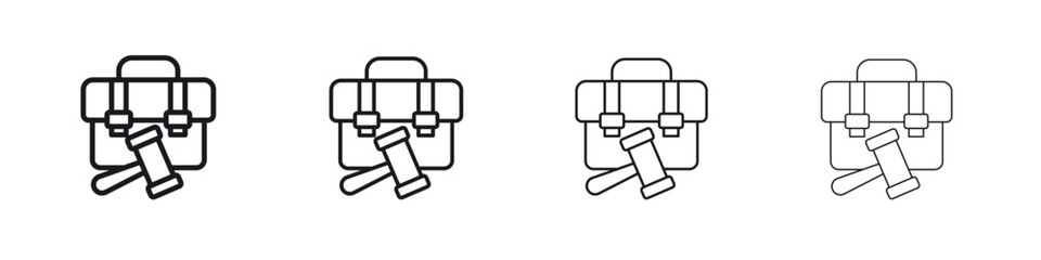 employment law icon. minimal strokes lines for web designs