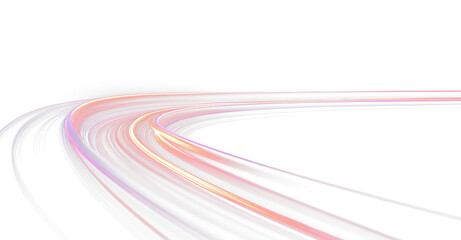 PNG flying spark spiral with transparent background, comet tail and magic tornado glow

