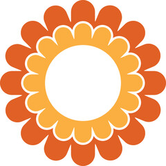 Orange and Yellow Gradient Flower Graphic