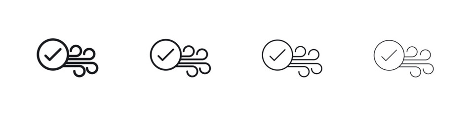Clean Air icon. minimal strokes lines for web designs