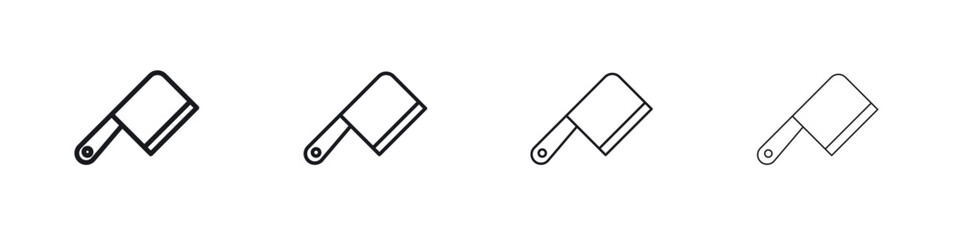 Obraz premium Chopper knife icon. minimal strokes lines for web designs