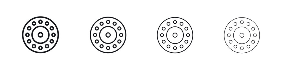 Car bearing icon. minimal strokes lines for web designs