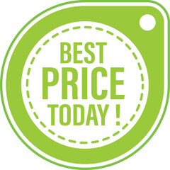 Best Price Today Sale Tag. Vector Template with Bold Colors for Retail Ads, Online Shop Promotions, and Flash Sales. Best Price Today Promotional Badge, Eye-Catching Tag Vector for Digital Marketing