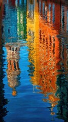 Colorful canal reflection
