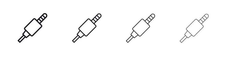 Audio jack icon. minimal strokes lines for web designs