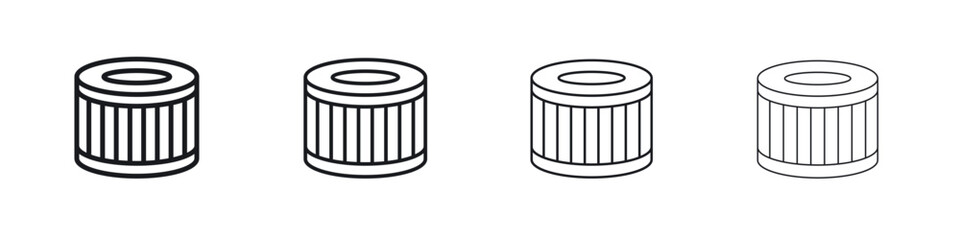 Air filter icon. minimal strokes lines for web designs