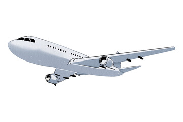 airplane Illustration, Iconic, Symbol, Travel, holiday, Landmark Hand Drawn on Transparent Background