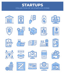 Startup Icons. A Collection of 25 Essential Business Icons