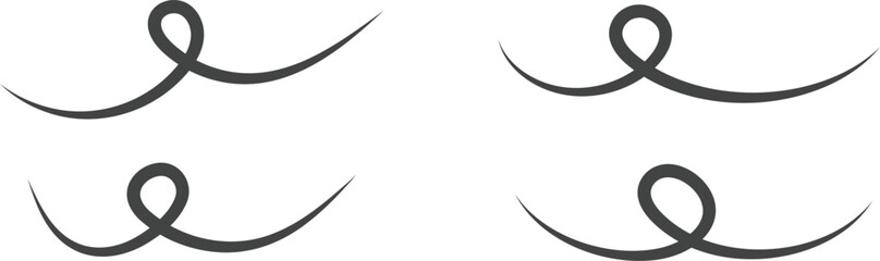 Swoosh and swoop underline. Handwritten markers paint chalk paper. Scribble crayon underline shape
