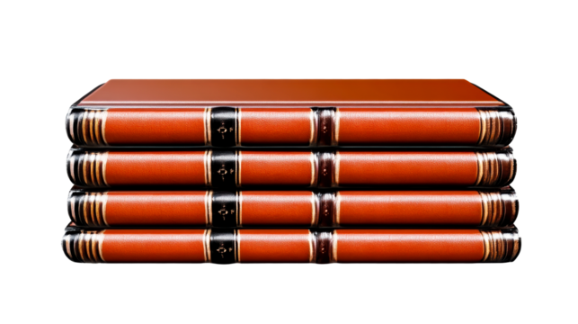 Classic hardcover books stacked for a vintage reading experience