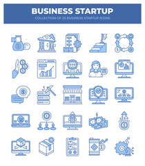 Business Startup Icon Set. 25 Essential Icons for Your Business