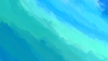 Obraz premium Oceanic Flow: Dynamic Abstract Painting with Teal and Blue Brushstrokes