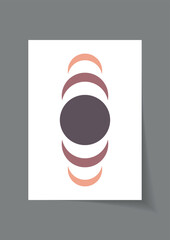 abstract geometric circle poster vector design